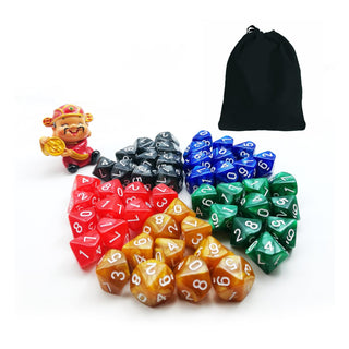 BESCON DICE Game Dice, 50pcs Assorted Marble D10 Pack