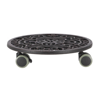 Esschert Design Plant Trolley - Cast Iron Round