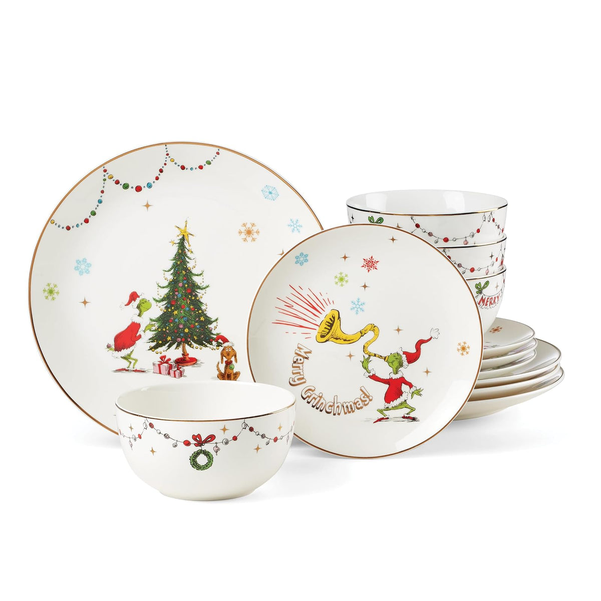 Lenox Dishware Plate, 12 Count, Green