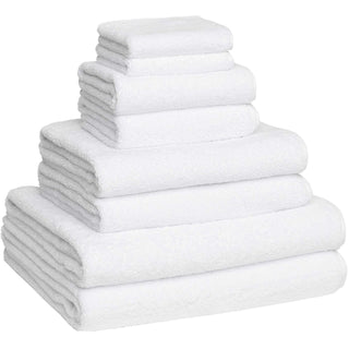 Home and Plan Towel, 8-Piece Towel Set, White