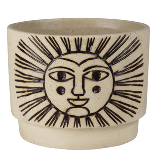 HomArt Sol Decorative Cachepot, 4.75-inch Diameter, Ceramic