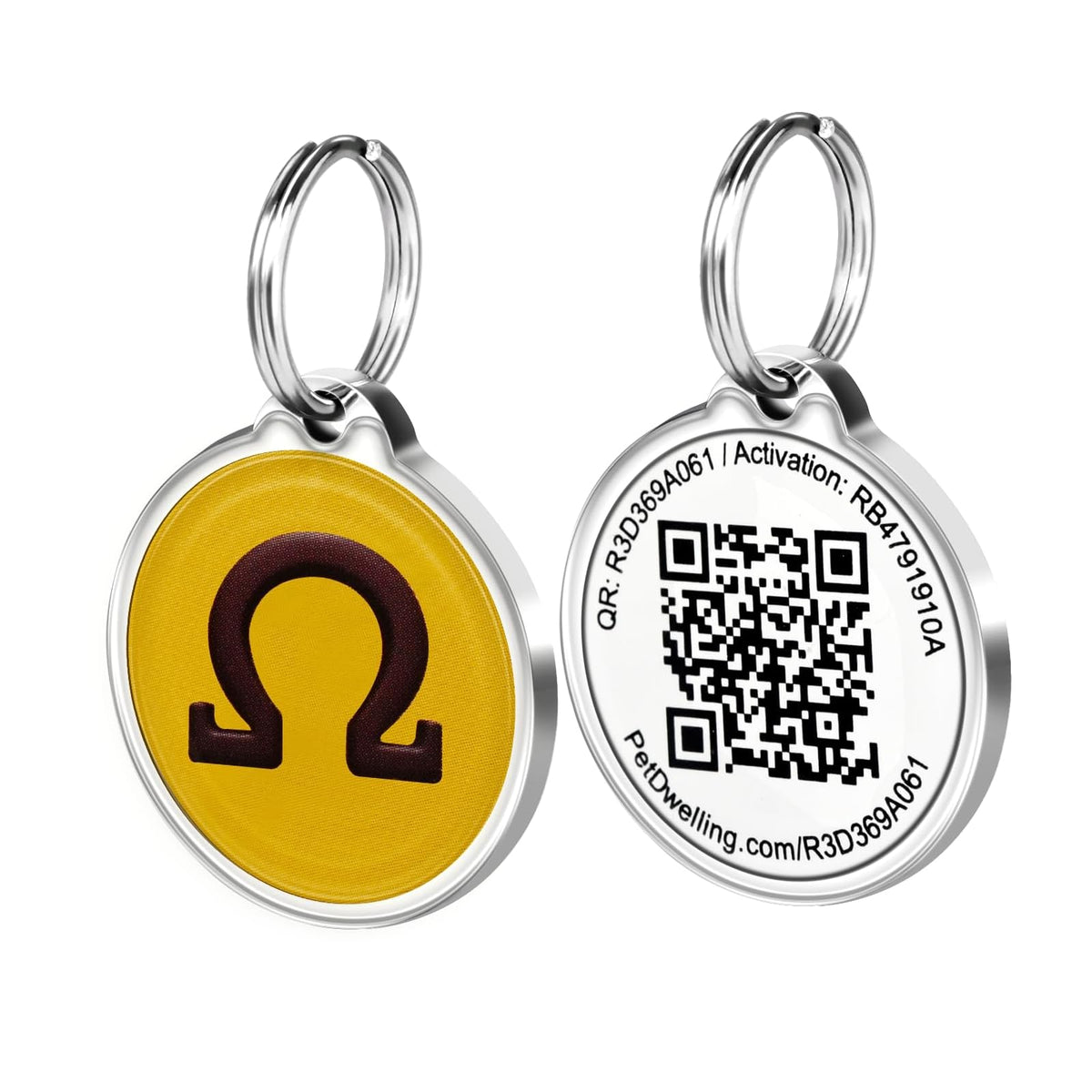 Pet Dwelling Label, 29mm diameter 1.5mm, Em-omega