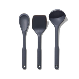 Comfy Hour oxo Silicone Cooking Utensil Set, Gray, Set of 3