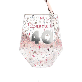 Pavilion Gift Company Drinking Cup, 16 Ounces, Silver, pink, and blue