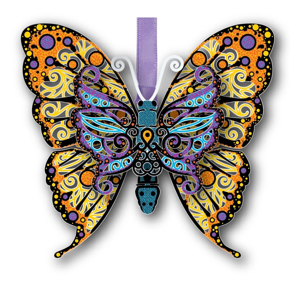 Beacon Design ChemArt Vibrant Butterfly Ornaments