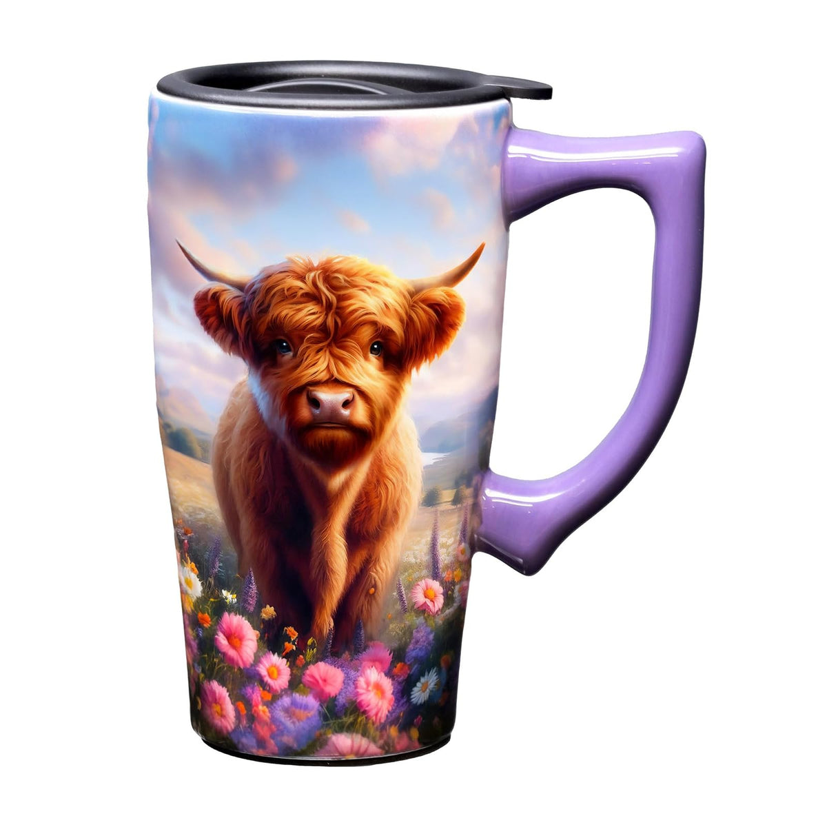 Spoontiques Drinking Cup, 18 Ounces, Highland Cow