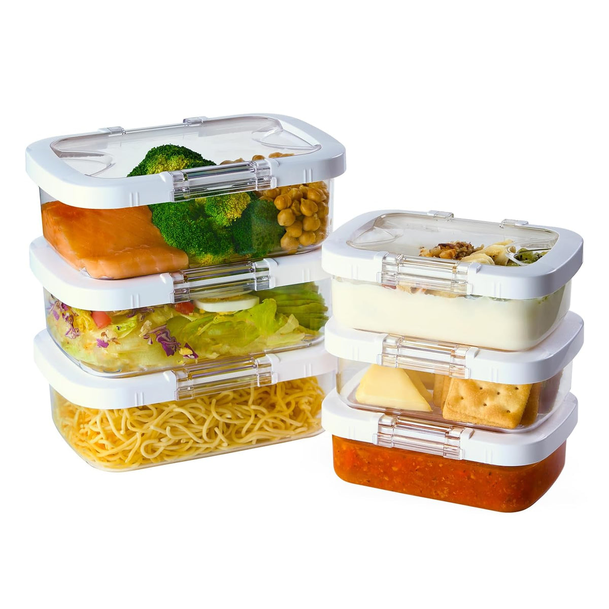 Felli Food Storage Container, Small & Regular, Meal Prep 6pk