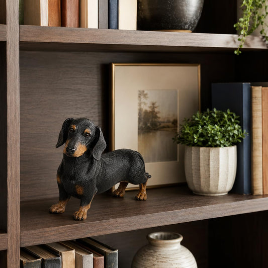 Comfy Hour 7 Inch Dachshund Statue, Realistic Dog Figurine