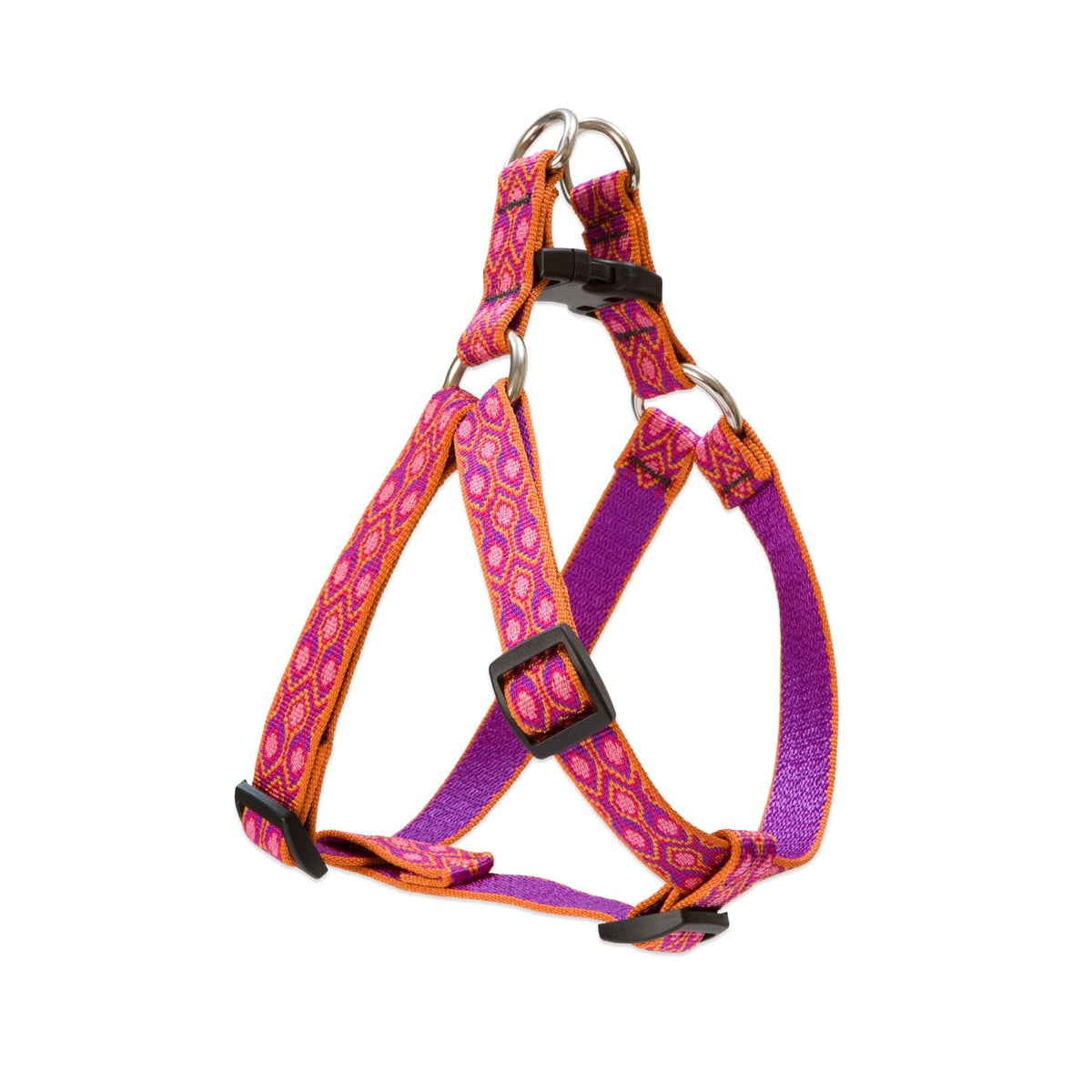 LupinePet Animal Harness, 3/4"W; 15-21" Girth, Pink, Purple