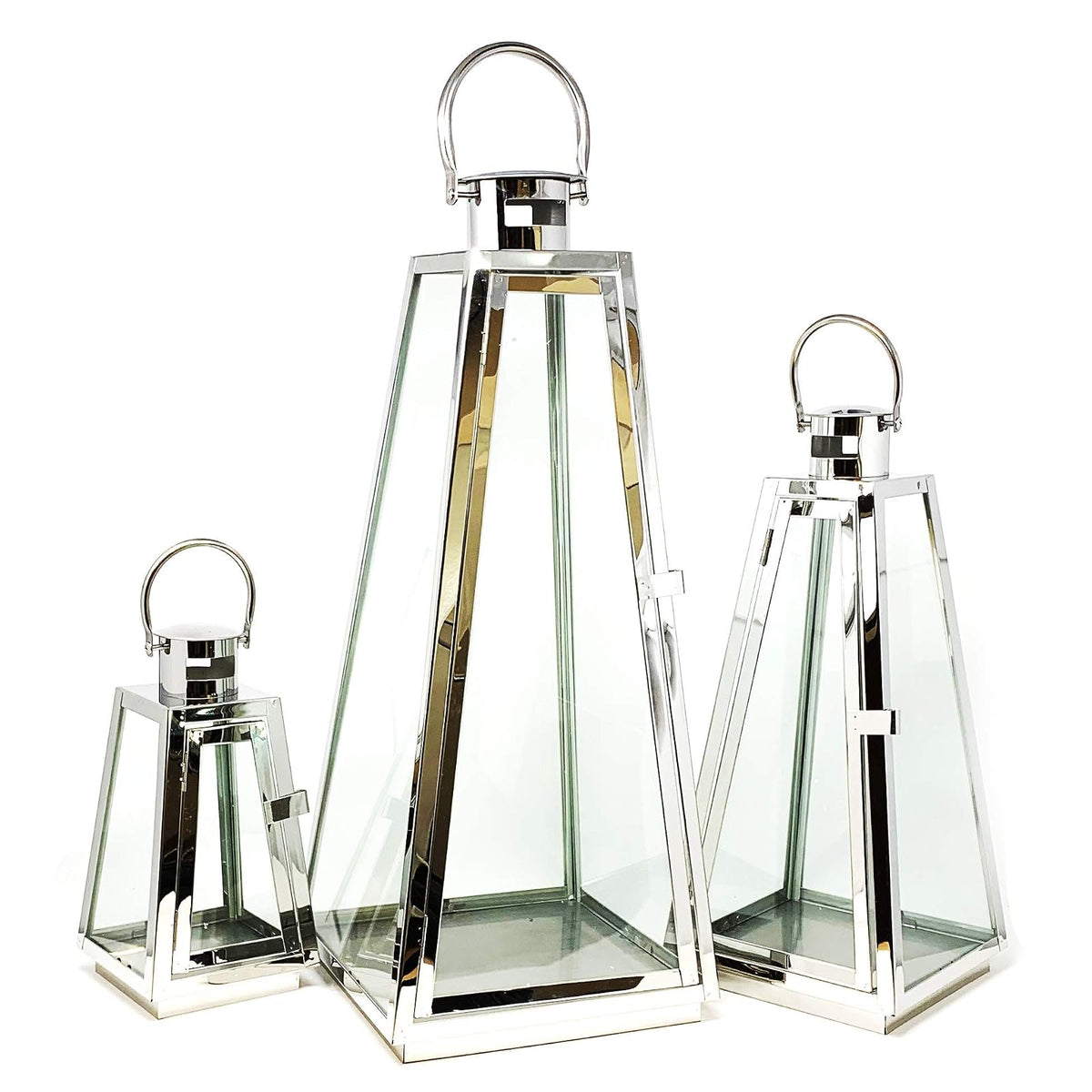 allgala Candle Holder, Jumbo, Taper Silver