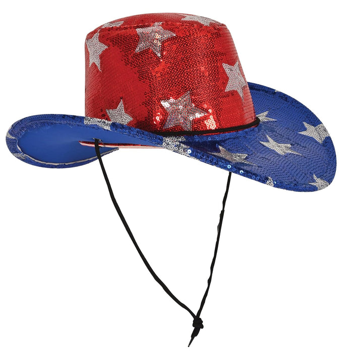 Beistle Hat, Red/Blue/Silver, 4th of July Hat
