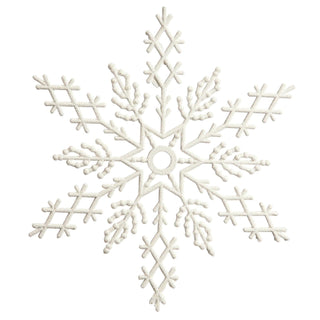 Vickerman Plastic Glitter Snowflake, 6.25-Inch, White, 12 Per Box