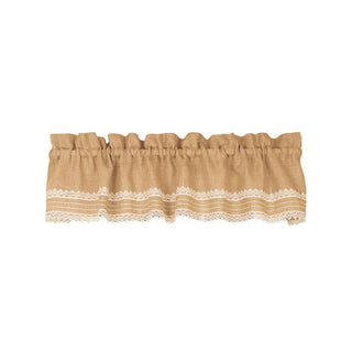 The Country House Collection Curtain, 14"W x 72"L (Pack of 1), Beige