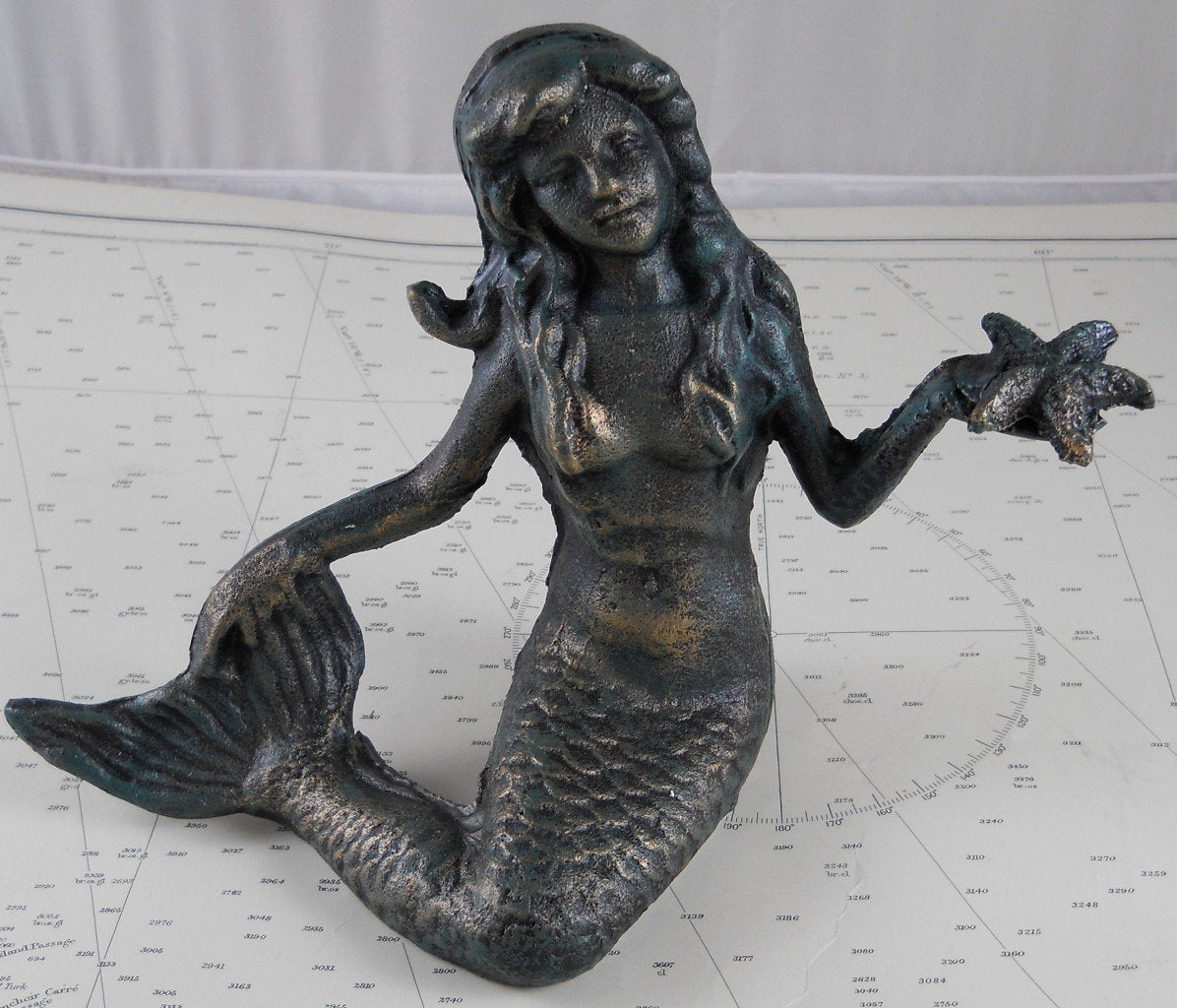 GSM Iron Mermaid Holding Starfish