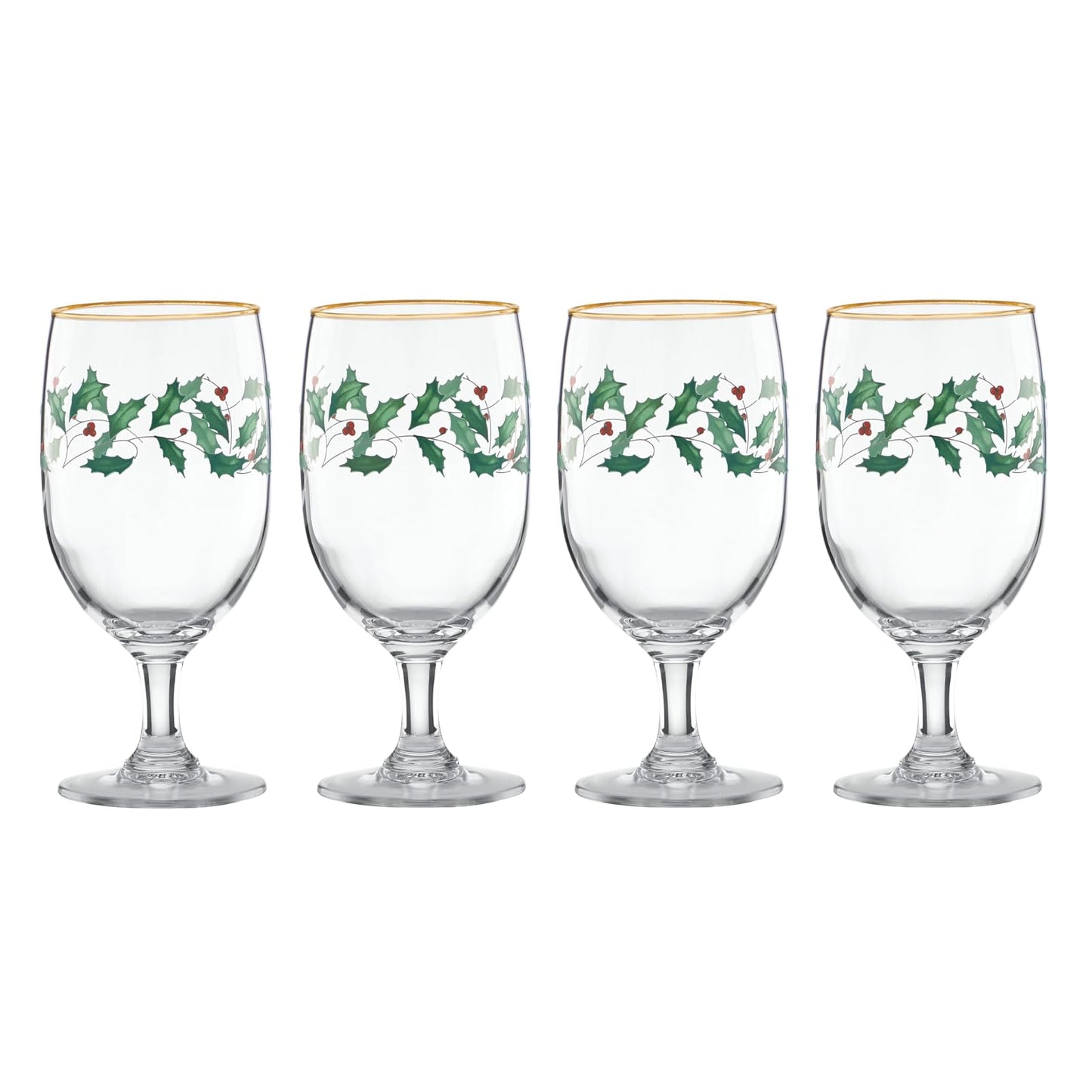 Lenox 849606 Holiday 4-Piece Iced Beverage Glass Set