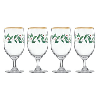 Lenox 849606 Holiday 4-Piece Iced Beverage Glass Set