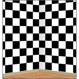 Beistle Backdrop, Birthday Party Decoration, Black/White
