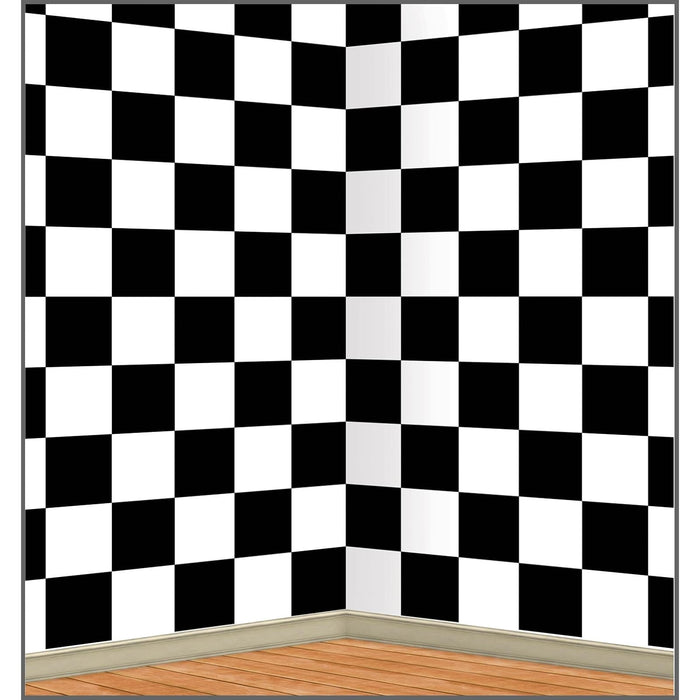 Beistle Backdrop, Birthday Party Decoration, Black/White