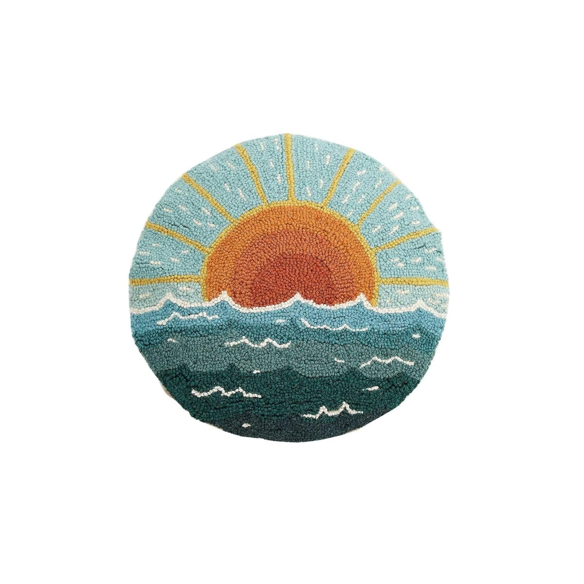 Peking Handicraft Pillow, 16 inches, Sun Seascape
