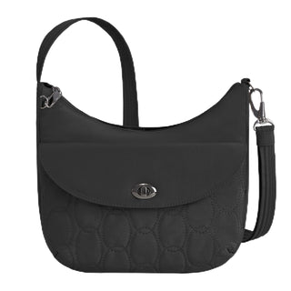 Travelon Handbag, 11”W x 8”-9.75”H x 4”D, Black