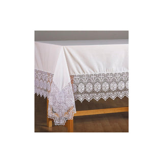 Christian Brands Tablecloth, 0.4" x 0.4" (Rectangular), White