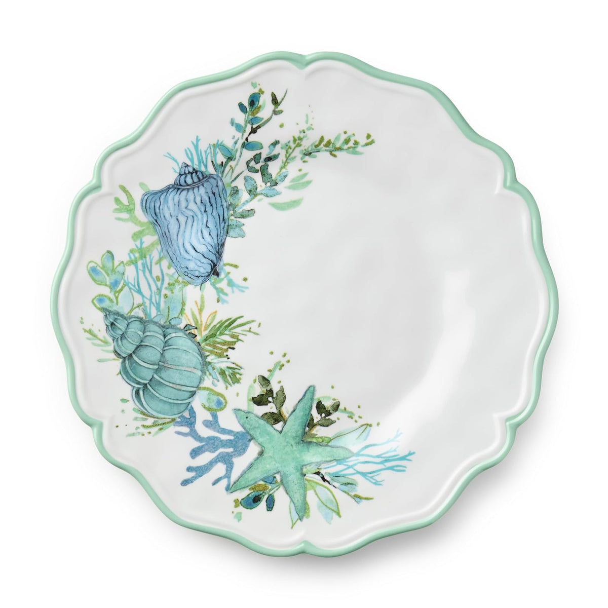 Certified International Dishware Plate, Medium, Seafoam, Aqua, Sage, Deep Coasta