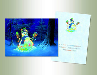 Lux Press Group Greeting Card, 5.5 inches x 7.75 inches, White with Glitter