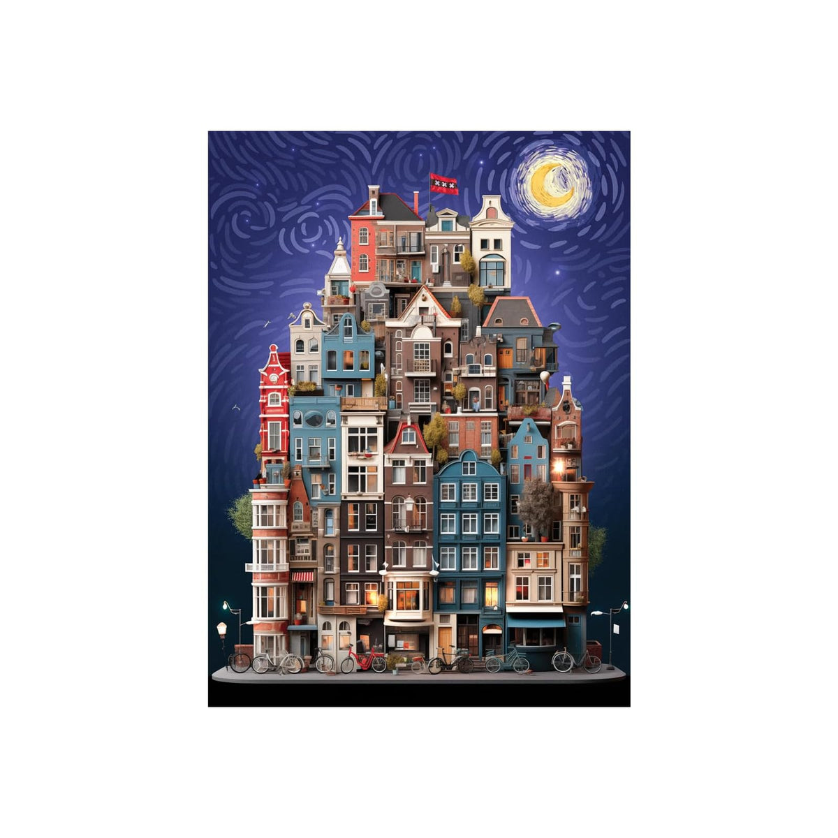 Anatolian Puzzles, 26x19 inches, Amsterdam Starry Night, 1000 Piece Puzzle, #118