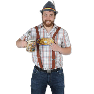Beistle Bavarian Suspenders, OSFM, Multicolor