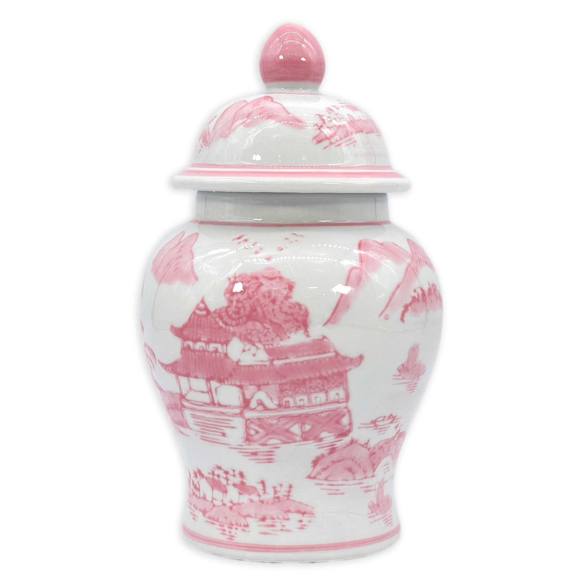 Galt International Jar, 33.8 Ounces, Pink & White