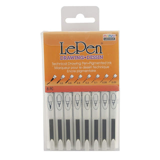 Uchida Of America 4100-8A Uchida, Le Technical Drawing 8 Piece, Pen Set Art Supplies, Assorted 8 Pack