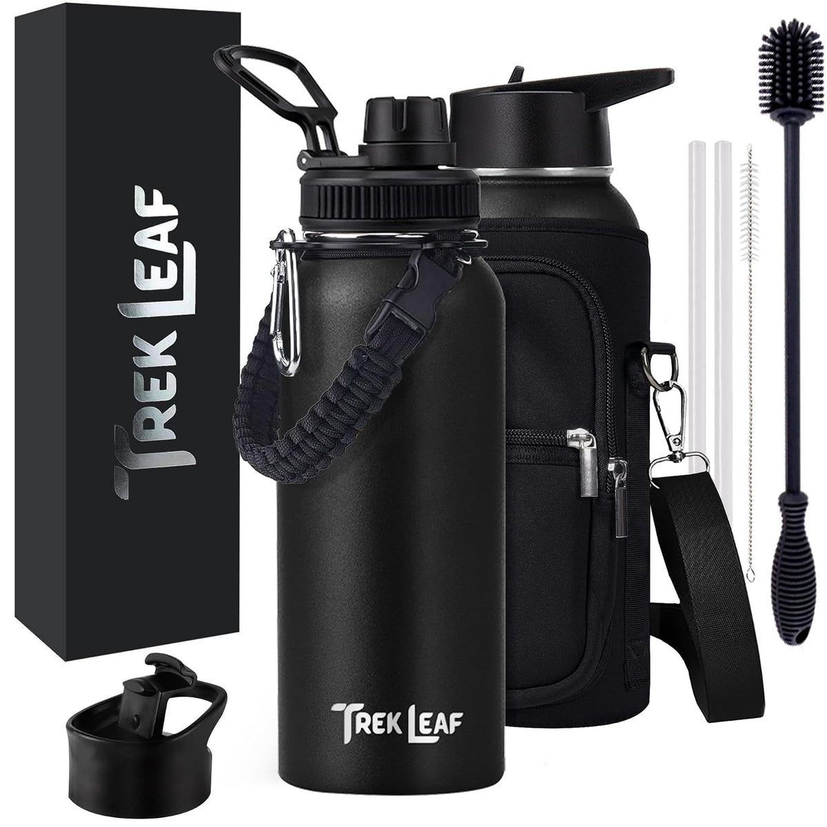 Trek Leaf Bottle, 32 Ounces, Black