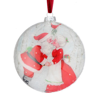 Regency International Hanging Ornament, 5-inch, Kissing Mr. and Mrs. Claus