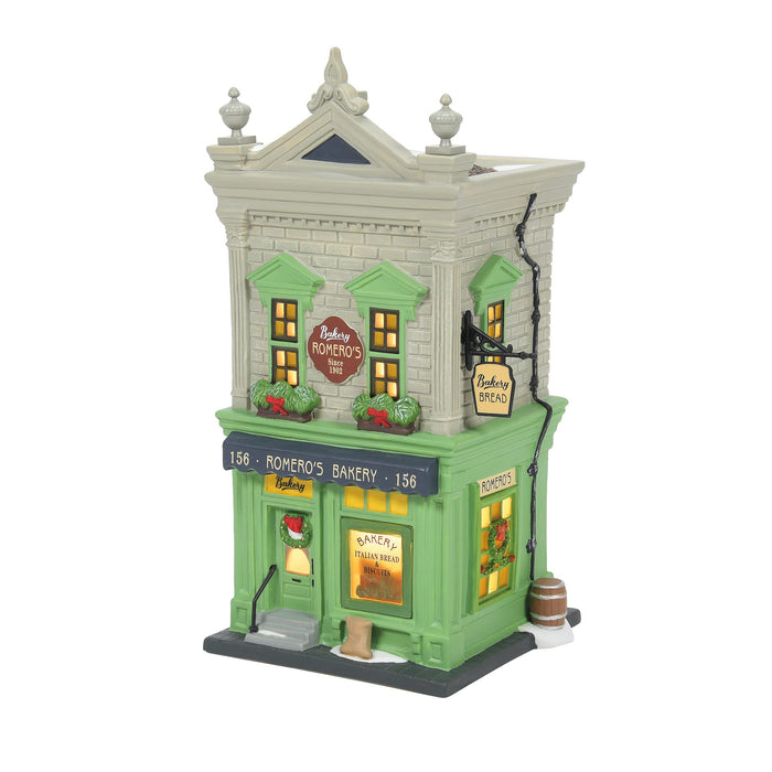 *Department 56 Christmas In City Village Romero's Bakery, Lighted Building, 8.5 Inch, Multicolor