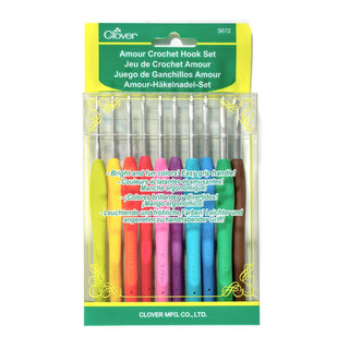 Clover Crochet Hook, 5.5" Height x 4.2" Length x 1" Width, Multicolor