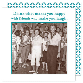 Shannon Martin Design Disposable Napkin, 5 inches, Drink Happy
