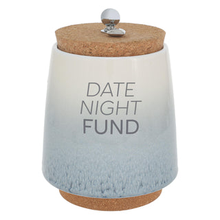 Pavilion Gift Company Money Bank, 4.5", Blue, White, Brown