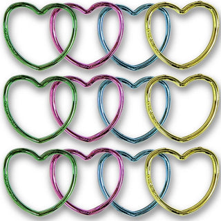 Unique Industries Unique Shiny Heart Metallic Bracelets, 12 Ct.