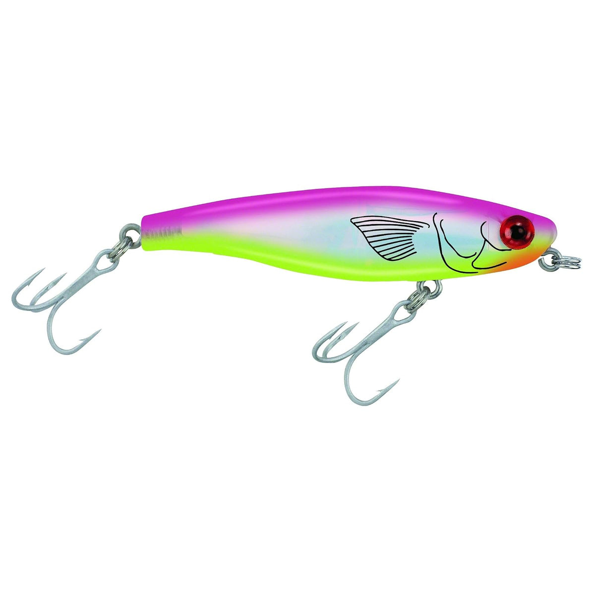 MirrOLure Fishing Hook, 3.5in 1/2oz, Fh Pk Bk/Cht/Silver