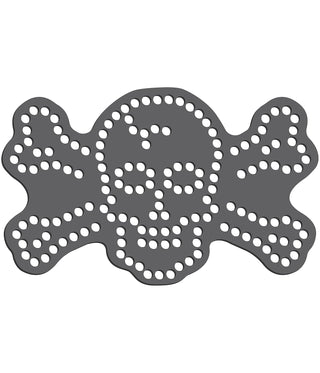 Rhinestone Genie Skull & Bones 5" Magnetic Rhinestone Template, Black