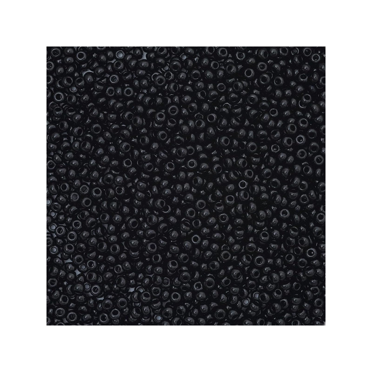 John Bead Craft Bead, 10/0, Opaque Black