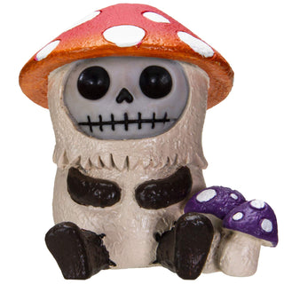 Pacific Trading Furrybones Summit Collection Mushroom Kinoko Figurine Decorative Signature Skeleton in Mushroom Toadstool Costume 3 Inch Tall Collectible Statue