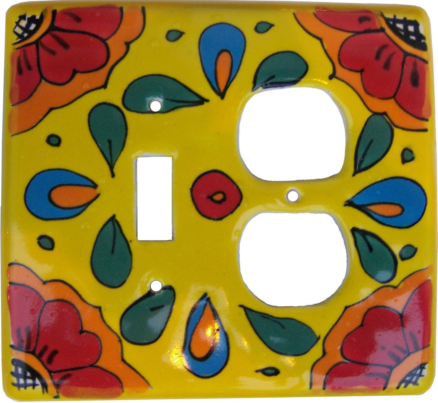 Canary Talavera Toggle-Outlet Switch Plate