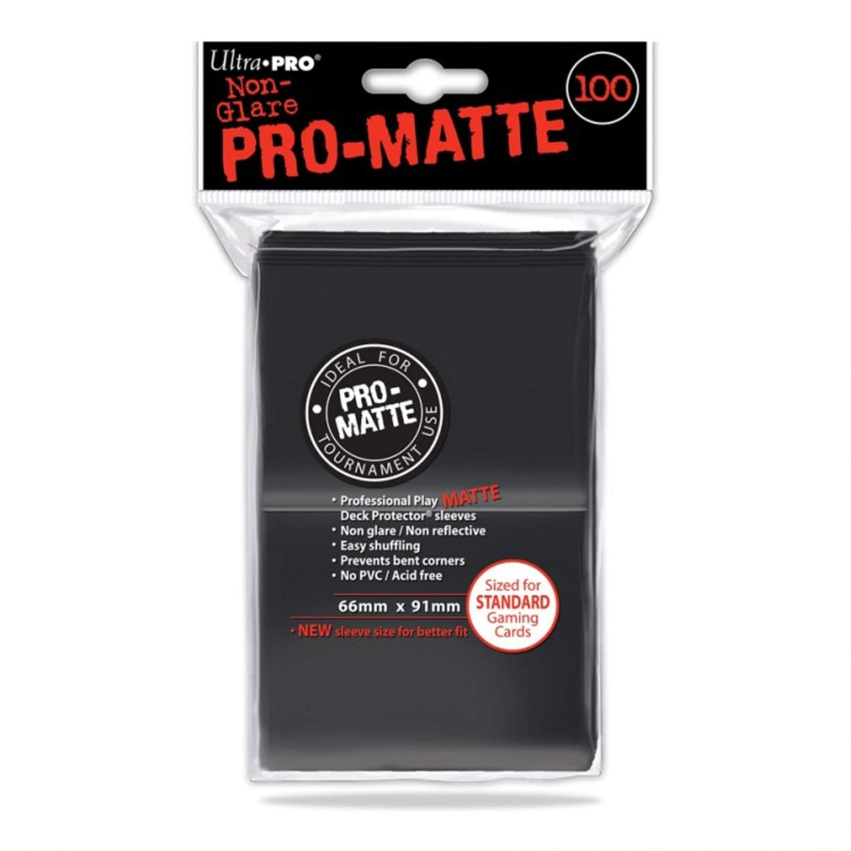 Ultra Pro Card Document Sleeve, 100ct, Black / Black