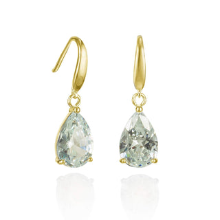 namana Earring, 27mm, Gold, White