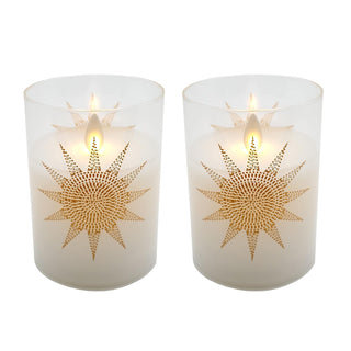 Lumabase Lamp, 3" in diameter and 4" tall, Gold