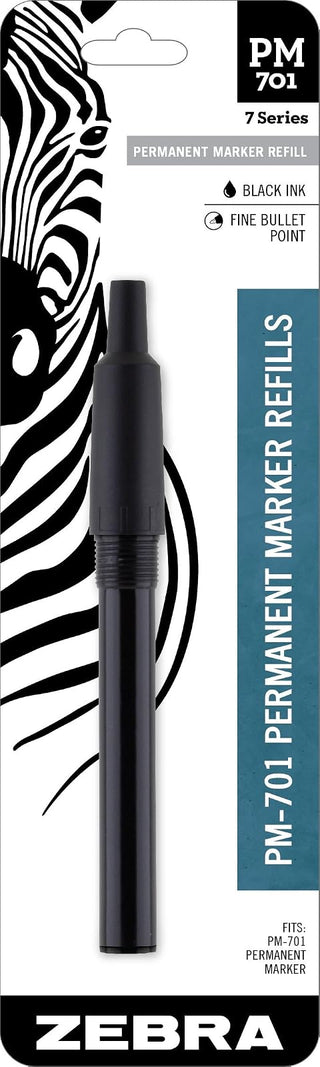 Zebra Pen PM-701 Stainless Steel Permanent Marker Refill, Fine Bullet Tip, Black Ink, 1-Pack