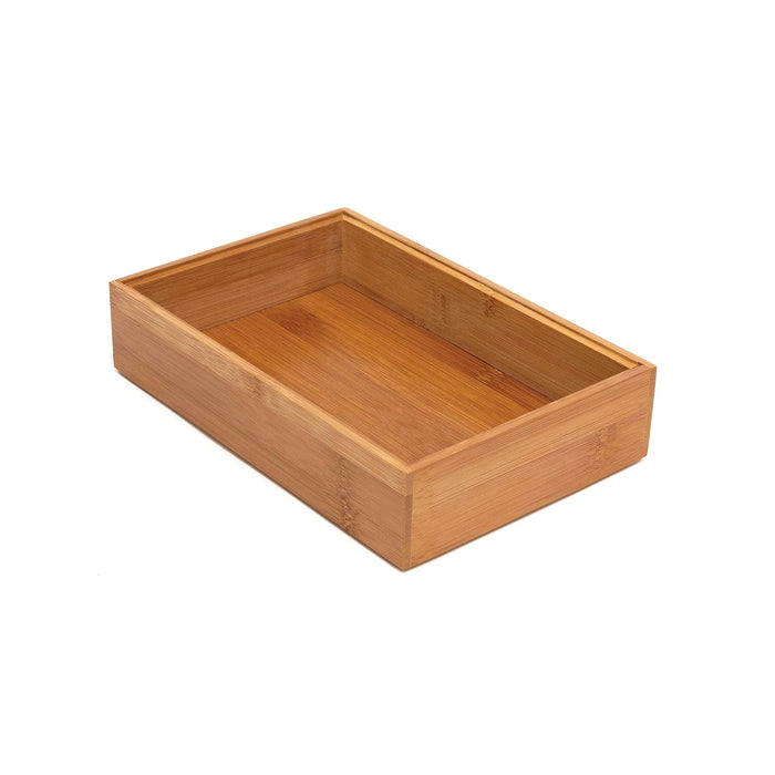 Lipper International 8184S Bamboo Wood Stacking Drawer Organizer Box, 6" x 9"