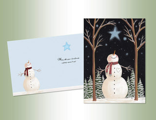 Lux Press Group Greeting Card, 5.5 inches x 7.75 inches, Glitter, White, Blue