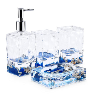 Locco Decor Bathroom Container Set, 4-piece, Shell